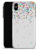 Multicolor Birthday Stars Over White  - iPhone X Clipit Case