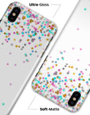 Multicolor Birthday Stars Over White  - iPhone X Clipit Case
