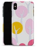 Multicolor Cartoon Trees of Gray  - iPhone X Clipit Case