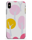 Multicolor Cartoon Trees of Gray  - iPhone X Clipit Case