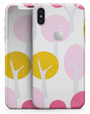 Multicolor Cartoon Trees of Gray  - iPhone X Skin-Kit