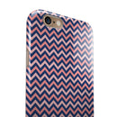 Multicolor Coral Chevron Pattern iPhone 6/6s or 6/6s Plus 2-Piece Hybrid INK-Fuzed Case