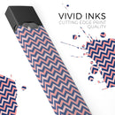 Multicolor Coral Chevron Pattern - Premium Decal Protective Skin-Wrap Sticker compatible with the Juul Labs vaping device