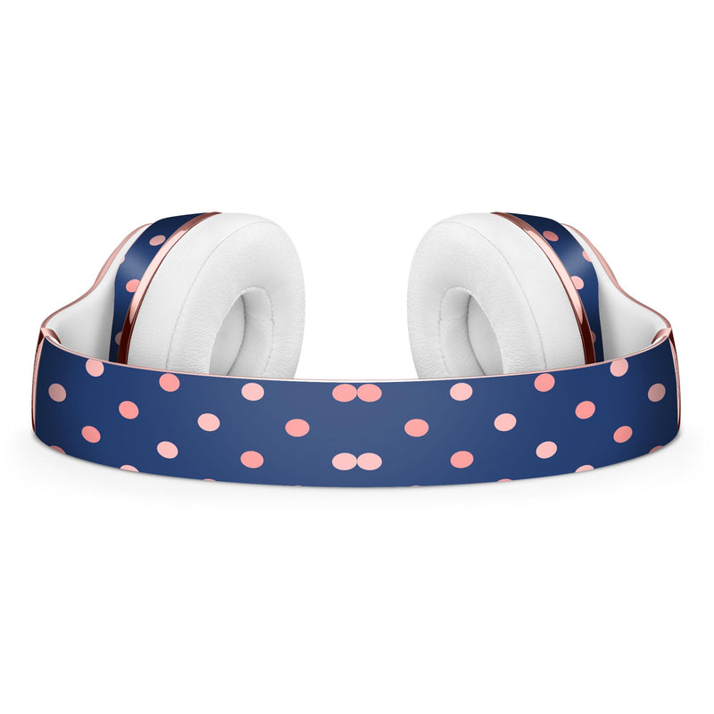 Multicolor Coral Dots Over Navy Blue Pattern 2 Full-Body Skin Kit for the Beats by Dre Solo 3 Wireless Headphones
