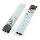 Multicolor Falling Blocks Over Blue - Premium Decal Protective Skin-Wrap Sticker compatible with the Juul Labs vaping device