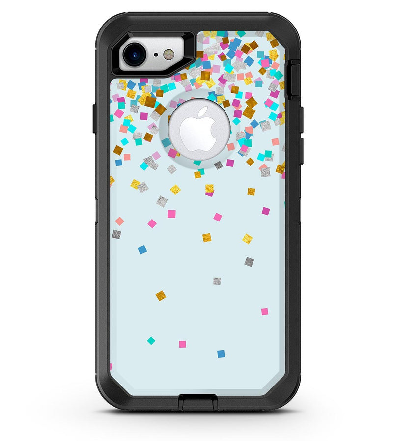 Multicolor Falling Blocks Over Blue - iPhone 7 or 8 OtterBox Case & Skin Kits