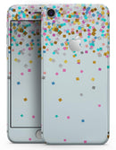 Multicolor Falling Blocks Over Blue - Skin-kit for the iPhone 8 or 8 Plus