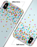 Multicolor Falling Blocks Over Blue - iPhone X Clipit Case