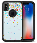 Multicolor Falling Blocks Over Blue - iPhone X OtterBox Case & Skin Kits