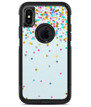 Multicolor Falling Blocks Over Blue - iPhone X OtterBox Case & Skin Kits