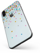Multicolor Falling Blocks Over Blue - iPhone X Skin-Kit