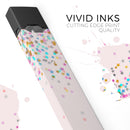 Multicolor Falling Stars Over Pink - Premium Decal Protective Skin-Wrap Sticker compatible with the Juul Labs vaping device