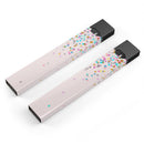 Multicolor Falling Stars Over Pink - Premium Decal Protective Skin-Wrap Sticker compatible with the Juul Labs vaping device