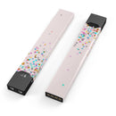 Multicolor Falling Stars Over Pink - Premium Decal Protective Skin-Wrap Sticker compatible with the Juul Labs vaping device