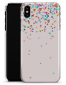 Multicolor Falling Stars Over Pink - iPhone X Clipit Case