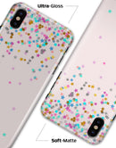 Multicolor Falling Stars Over Pink - iPhone X Clipit Case