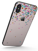 Multicolor Falling Stars Over Pink - iPhone X Skin-Kit