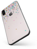 Multicolor Falling Stars Over Pink - iPhone X Skin-Kit