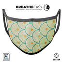 Multicolor Grunge Circles of Light  - Made in USA Mouth Cover Unisex Anti-Dust Cotton Blend Reusable & Washable Face Mask with Adjustable Sizing for Adult or Child