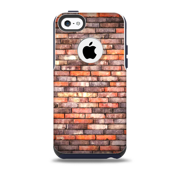 Multicolor Highlighted Brick Wall Skin for the iPhone 5c OtterBox Commuter Case