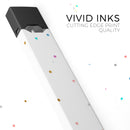 Multicolor Polka Dot Over White - Premium Decal Protective Skin-Wrap Sticker compatible with the Juul Labs vaping device