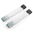 Multicolor Polka Dot Over White - Premium Decal Protective Skin-Wrap Sticker compatible with the Juul Labs vaping device