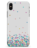 Multicolor Polka Dot Over White - iPhone X Clipit Case