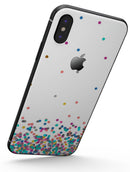 Multicolor Polka Dot Over White - iPhone X Skin-Kit