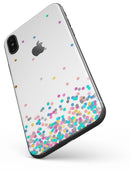 Multicolor Polka Dot Over White - iPhone X Skin-Kit