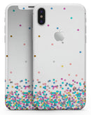 Multicolor Polka Dot Over White - iPhone X Skin-Kit