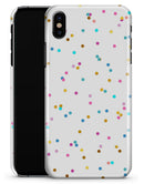 Multicolor Scattered Dots All Over - iPhone X Clipit Case