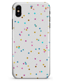 Multicolor Scattered Dots All Over - iPhone X Clipit Case