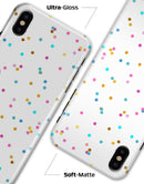 Multicolor Scattered Dots All Over - iPhone X Clipit Case