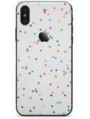 Multicolor Scattered Dots All Over - iPhone X Skin-Kit