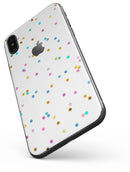Multicolor Scattered Dots All Over - iPhone X Skin-Kit