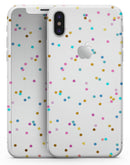 Multicolor Scattered Dots All Over - iPhone X Skin-Kit