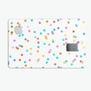 Multicolor Scattered Micro Blocks - Premium Protective Decal Skin-Kit for the Apple Credit Card