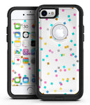 Multicolor Scattered Micro Blocks - iPhone 7 or 7 Plus Commuter Case Skin Kit