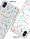 Multicolor Scattered Micro Blocks - iPhone X Clipit Case