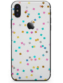 Multicolor Scattered Micro Blocks - iPhone X Skin-Kit