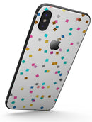 Multicolor Scattered Micro Blocks - iPhone X Skin-Kit