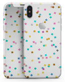 Multicolor Scattered Micro Blocks - iPhone X Skin-Kit