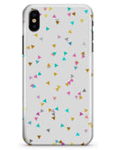Multicolor Scattered Triangles - iPhone X Clipit Case