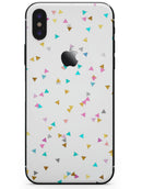 Multicolor Scattered Triangles - iPhone X Skin-Kit