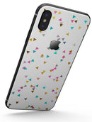 Multicolor Scattered Triangles - iPhone X Skin-Kit