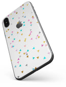Multicolor Scattered Triangles - iPhone X Skin-Kit