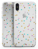 Multicolor Scattered Triangles - iPhone X Skin-Kit