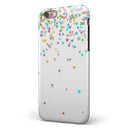 Multicolor Trianlges Over White  iPhone 6/6s or 6/6s Plus 2-Piece Hybrid INK-Fuzed Case