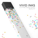 Multicolor Trianlges Over White  - Premium Decal Protective Skin-Wrap Sticker compatible with the Juul Labs vaping device