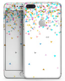 Multicolor Trianlges Over White  - Skin-kit for the iPhone 8 or 8 Plus